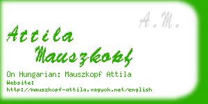 attila mauszkopf business card